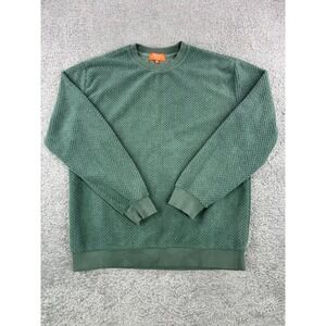 Negative Space Mens XL Textured Waffle Fleece Crewneck Sweatshirt Sage Green